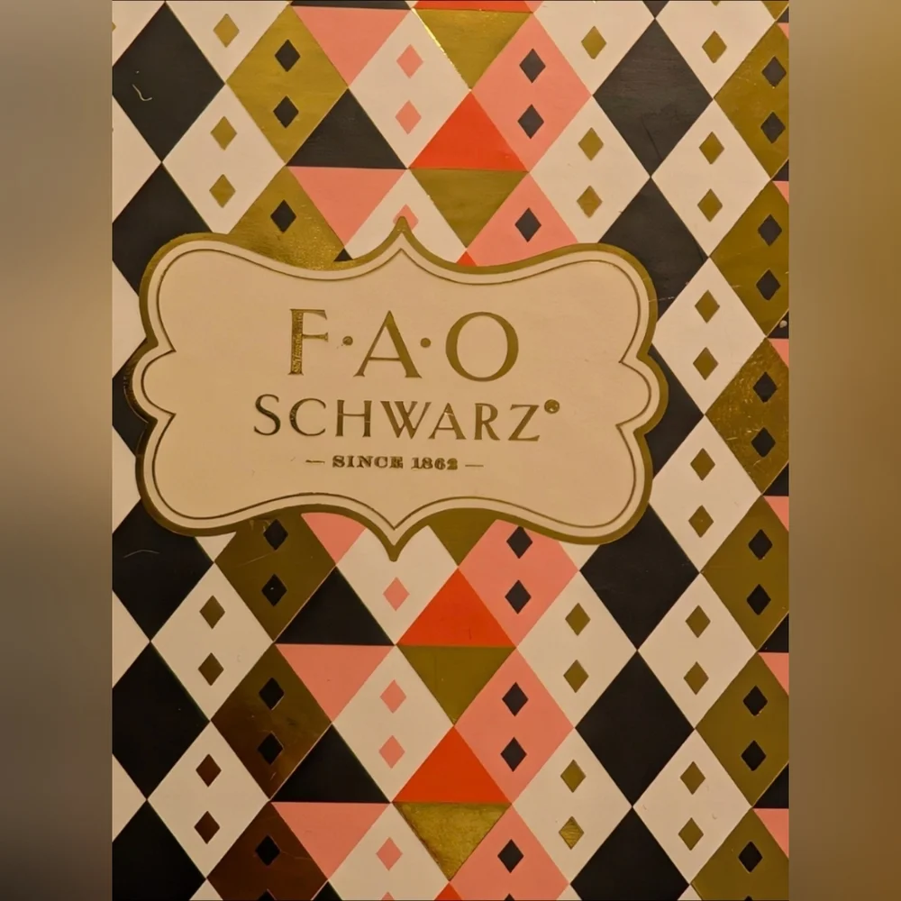 FAO Schwarz Fine Silver Plate Bow Necklace Set